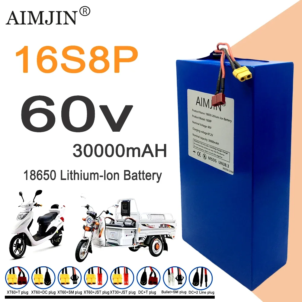 16S8p 1000-3000W Brand New Lit - 60V 30Ah Electric Scooter Battery recension och pris
