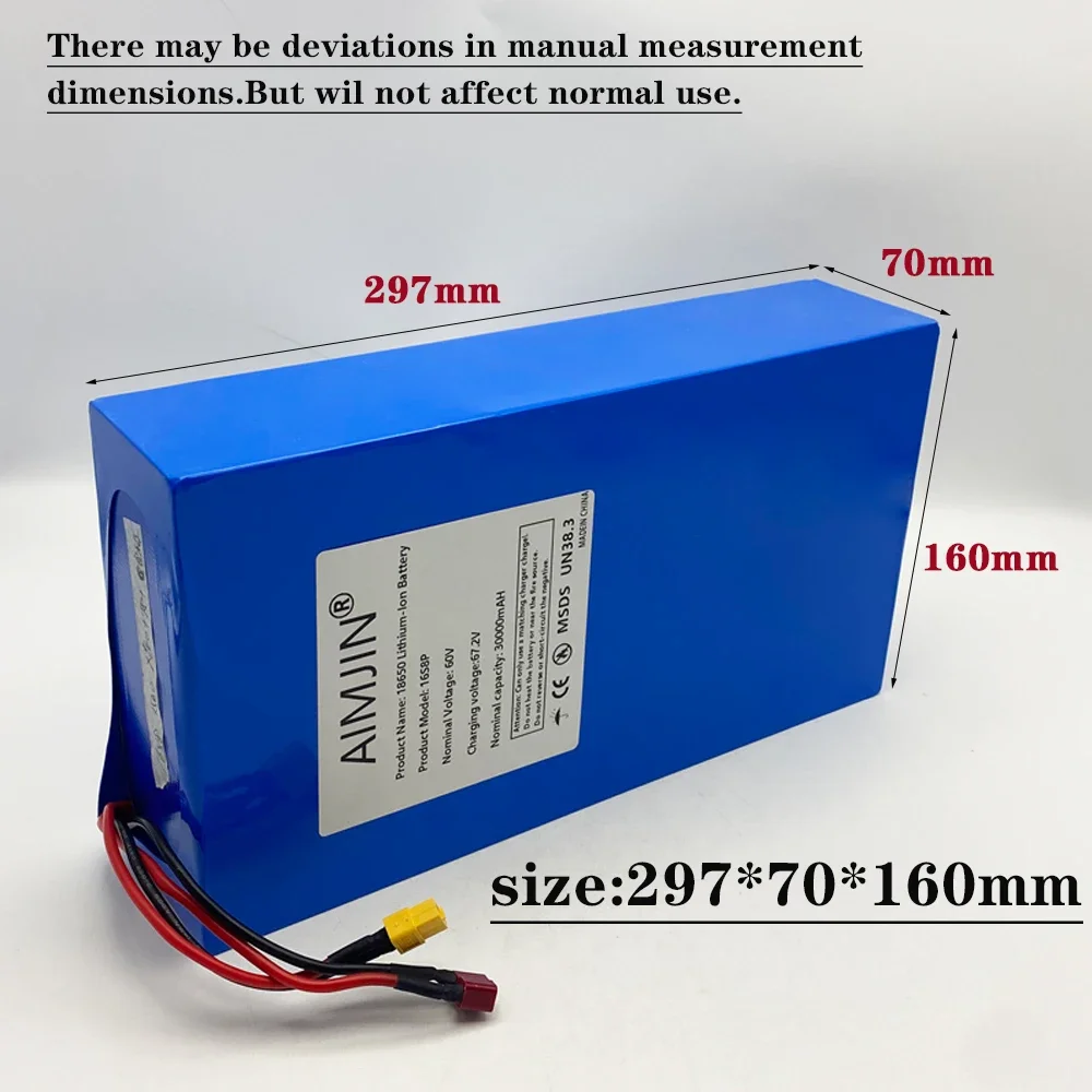 18650 Lithium-ion Battery Pack - 60V 30Ah Electric Scooter Battery recension och pris